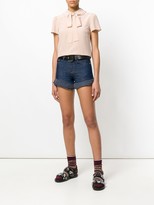 Thumbnail for your product : RED Valentino High-Waisted Denim Shorts