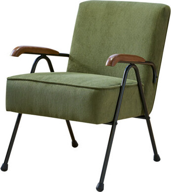 Pattern Fabric Accent Chair High Back With Metal Legs And Soft Padded