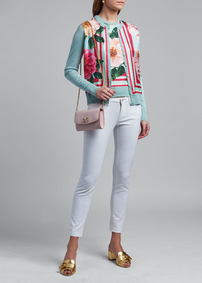 floral silk cardigan