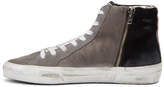 Thumbnail for your product : Golden Goose Grey Suede Slide High-Top Sneakers