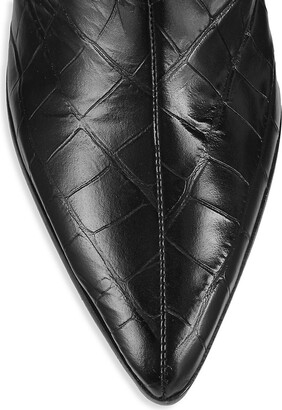 Schutz Analeah Lizard-Embossed Leather Boots