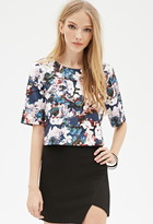 Thumbnail for your product : Forever 21 Watercolor Floral Scuba Knit Top