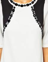 Thumbnail for your product : Paper Dolls Shift Dress with Embellished Neck