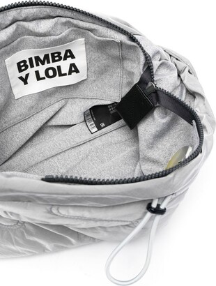 Bimba y Lola logo-plaque Quilted Backpack - Farfetch
