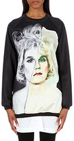 Thumbnail for your product : Ports 1961 Warhol silk-satin and jersey sweatshirt Black