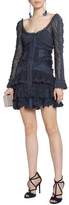 Thumbnail for your product : Zimmermann Ruffled Lace-Paneled Broderie Anglaise Silk Mini Dress