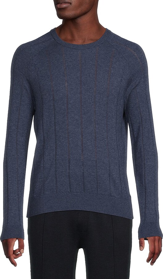 Bruno Magli Textured Striped Sweater