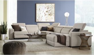 Furniture Nevio 6-pc Leather Sectional Sofa with Chaise, 1 Power Recliner  and Articulating Headrests, Created for Macy's - ShopStyle