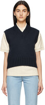 Thumbnail for your product : Ami Alexandre Mattiussi Navy Sleeveless V-Neck Sweater