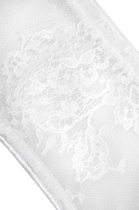 I.D. Sarrieri La Robe Blanche Chantilly Lace And Tulle Suspender Belt