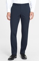 Thumbnail for your product : Z Zegna 2264 Z Zegna Navy Twill Flat Front Trousers