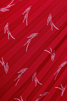 Thumbnail for your product : MICHAEL Michael Kors Pleated Printed Crepe Midi Skirt - Red
