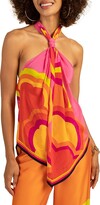 Thumbnail for your product : Trina Turk Marine Printed Silk Handkerchief Top