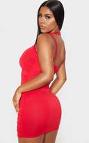 Thumbnail for your product : PrettyLittleThing Red Multi Strap Sleeveless Ruched Bodycon Dress