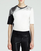 Thumbnail for your product : Helmut Lang Silver-Print Jersey Top