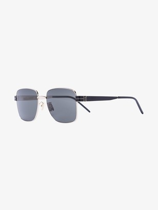 Saint Laurent black M55 square frame sunglasses