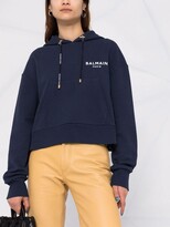 Thumbnail for your product : Balmain Flocked Logo Hoodie