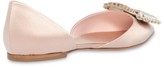 Thumbnail for your product : Roger Vivier 10mm Wings Buckle Satin D'orsay Flats