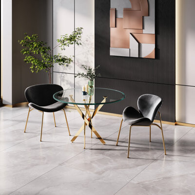 Mercer41 Velvet Lounge Chair For Office - Ergonomic Support And Modern Style In Black/ Soft Home Padded Seat Chic Appearance