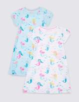 Thumbnail for your product : Marks and Spencer 2 Pack Nightdress (1-7 Years)