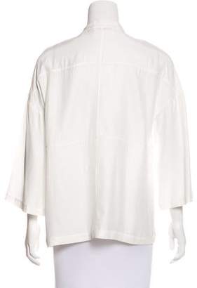 Frame Denim Long Sleeve Silk Blouse