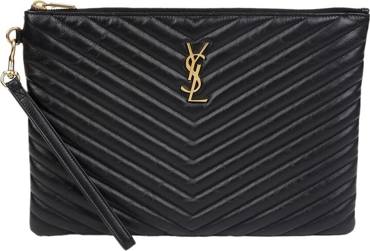 Saint Laurent Monogram Tablet Pouch (Authentic Pre-Loved)