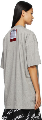 Vetements Grey Logo Patch T-Shirt