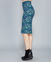 Thumbnail for your product : Wet Seal Watercolor Chevron Brushed Midi Skirt