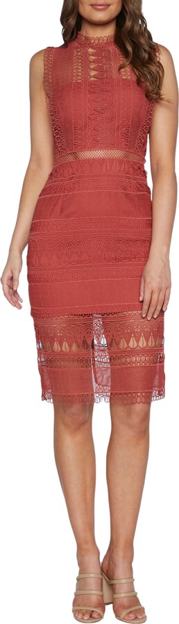 bardot imogen lace sheath