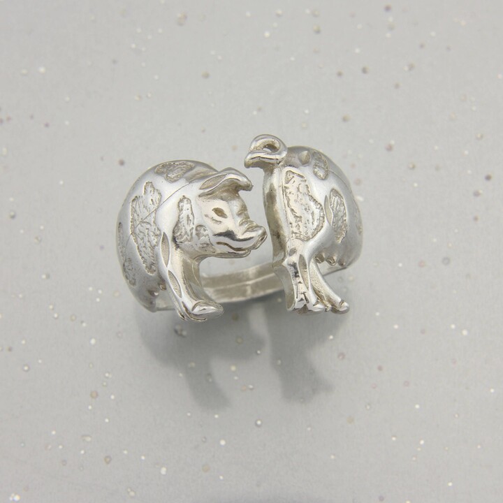 Etsy Pig Ring in Sterling Silver