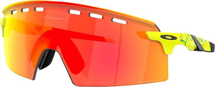 Oakley Men's Encoder Strike Vented Sunglasses In Matte Tennis Ball Yellow/prizm Ruby