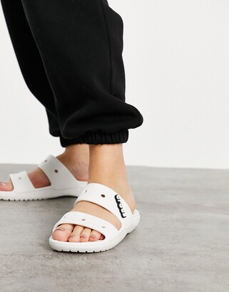 white croc sandals