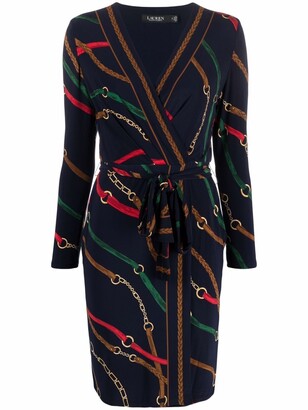 Lauren Ralph Lauren Chain Link-Print Knitted Dress