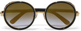 Jimmy Choo - Andie Round-frame Gold-t 