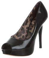 Thumbnail for your product : Dolce & Gabbana Leather Peep-Toe Pumps