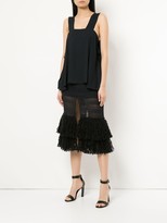 Thumbnail for your product : Rokh Front Slit Fringed Skirt