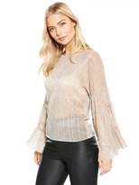 Thumbnail for your product : Very METALLIC STATEMENT SLEEVE TOP