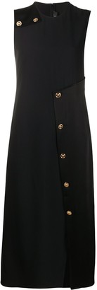 Versace Sleeveless Button-Detail Dress