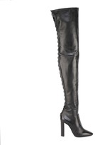 Thumbnail for your product : Saint Laurent 76 Thigh-high Laced Boots In Smooth Leather