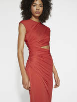 Thumbnail for your product : Halston Ruched Chiffon Jersey Dress