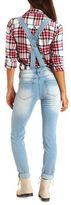Thumbnail for your product : Charlotte Russe Destroyed Tapered Denim Overalls
