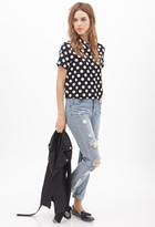 Thumbnail for your product : Forever 21 boxy polka dot shirt