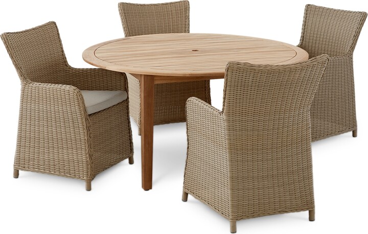 Furniture Longstock Outdoor Teak Dining 5-pc set, Created for Macy's - ShopStyle