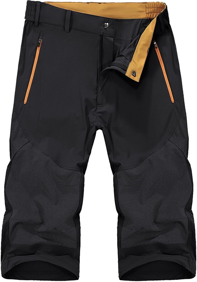 Rikay Jeans Mens Shorts Raw Combat Cargo Pockets Casual Knee Length Denim Pants Size 28-42 Prime 