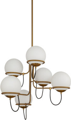 Alora Mood Alba 32-In 6 Light Modern Chandelier