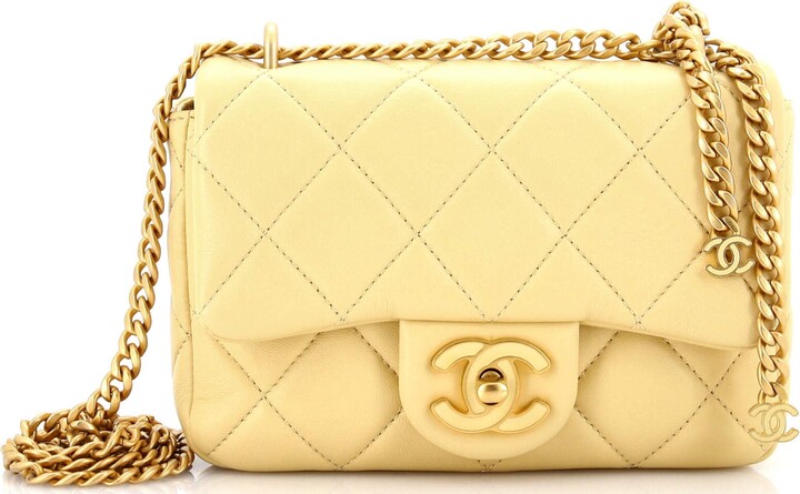 Chanel White Iridescent Lambskin Mini Rectangular Flap Bag - ShopStyle