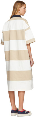 Sunnei White & Beige Polo Dress