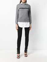 Thumbnail for your product : DSQUARED2 jumper with shirt detail