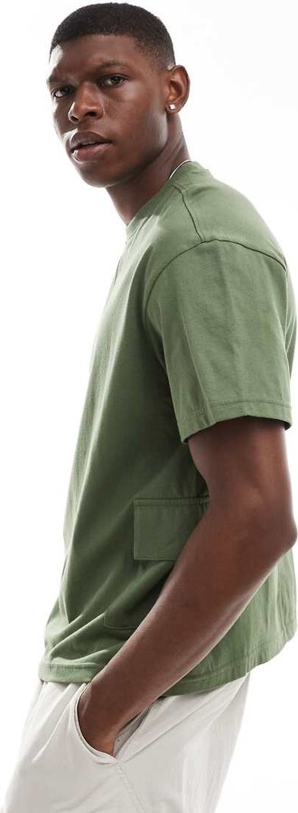 Another Influence oversized utility t-shirt in sage