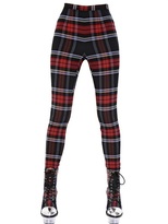 Thumbnail for your product : Jean Paul Gaultier Plaid Stretch Wool Gabardine Trousers